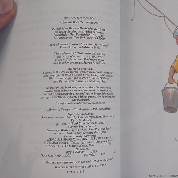 Row Your Boat Level 1 Reader Preschool Classroom Children's Book Homeschool - Picture 3 of 4